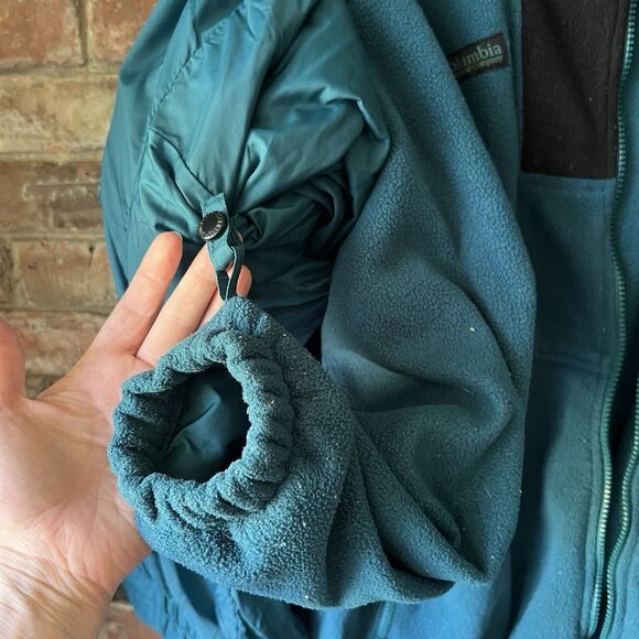 Vintage Columbia Bugaboo Jacket Women L Blue Black Colorblock 90s 2-In-1 - Picture 10 of 16